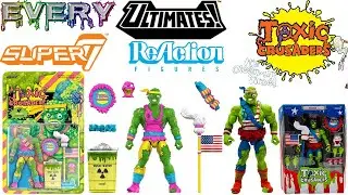 Every Super7 Ultimates and ReAction from Toxic Crusaders Comparison List Toxie GID