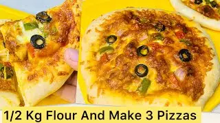 Homemade Easy & Yummy Chicken Tikka Pizza Recipe With Perfect Pizza Dough Recipe In Air Fryer 
