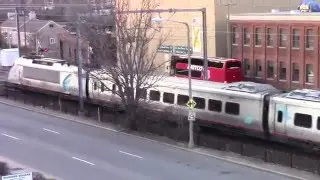 Passenger Train Action in New London, CT 3-22-16