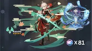 81 Pulls on the New Kazuha Banner: Was I Lucky? @GenshinImpact @f2p @hoyoverse