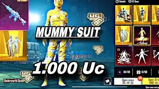 BGMI MUMMY SUIT 1,000 UC  CRATE OPENING.       AND TRICKS 😍HOW TO GLACIER MUMMY SET 