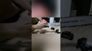 How to assemble mini cordless chain shaw