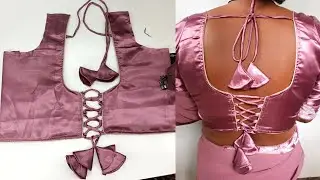 blouse designs|boat neck blouse design cutting & stitching |ब्लाउज का डिजाइन|blouse back neck design