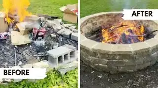 DIY Stone Fire Pit Build From Start to Finish