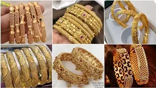 Gorgeous and outclass design collection of Dubai gold kangans and bangles.