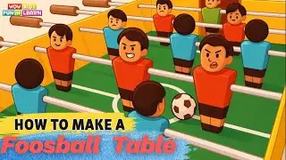 Make a Foosball Game at Home with Cardboard | Kids DIY | Games For Kids | WowKidz Fun N Learn