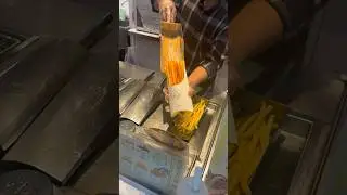 Trying the long fries in Indonesia #shorts #streetfood