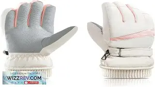 Women Ski Gloves Windproof Thermal Touchscreen Gloves Waterproof Winter Warm Snow Gloves Review