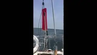 Hydrovane windvane steering a J30 - a perfect course