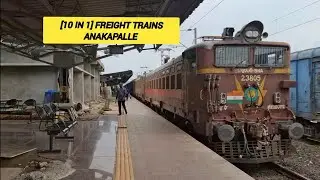 [10 IN 1] FREIGHT TRAINS ANAKAPALLE RAILWAY STATION ARRIVALS & DEPARTURES & SKIPPING GOODS TRAINS