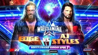 Wwe Aj Styles vs Edge  Stupendous road WrestleMania 38 full match