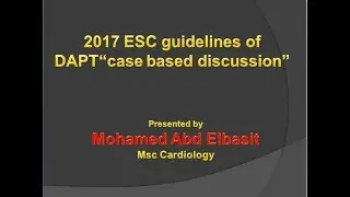 MSA DAPT lecture part 1 Dr Mohamed Abd Elbasit