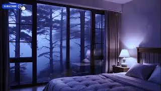 Rain Outside the Window 🌧️ Soft Piano Sleep Music | Cozy Bedroom Night
