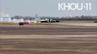 NASA plane makes belly landing at airport in Houston