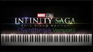 Marvel Studios | THE INFINITY SAGA  Epic | Piano Mashup | Synthesia Version