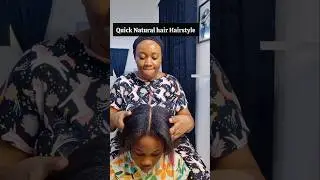 Quick natural hair hairstyle you should try #naturalhair #hairtutorial #hairstyle