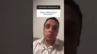 Direitos do r&eacute;u prim&aacute;rio.
