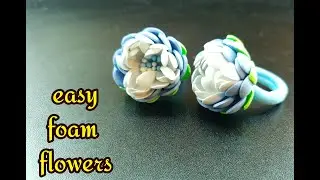Easy foam sheet flowers. Cute hair accessories made with foam flowers