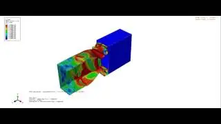 crash test: sectional view :dynamic explicit analysis in Abaqus 6.13
