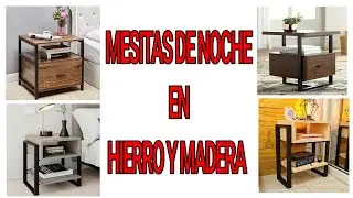 MESITAS DE NOCHE EN HIERRO Y MADERA 💖 IDEAS PARA DECORAR TU HOGAR 💖 IDEAS 2024