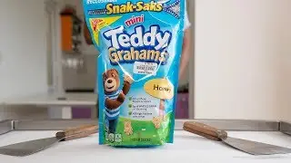 MINI TEDDY GRAHAMS ICE CREAM ROLLS - SATISFYING ASMR