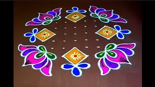9*3*3 dot rangoli🌹simple and easy daily muggulu 🌹 traditional rangoli🌹festival rangoli 🌹 daily kolam