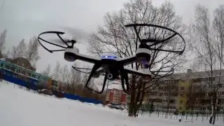 квадрокоптер дрон Conqueror DM009 FLV полёт 22 января 1 часть