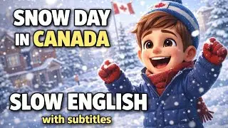 Snow Day in Canada🇨🇦 | Basic English learning conversation 