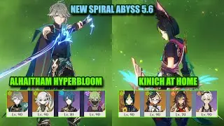 NEW Spiral Abyss 5.6 | Alhaitham Hyperbloom & Tighnari Burning | Genshin Impact