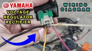 Wiring Diagram of Voltage Regulator - Yamaha Motorcycle Rectifier Color Code Connection #motorcycle