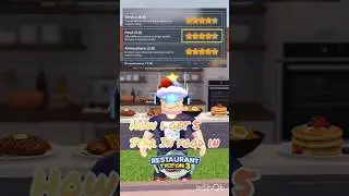 How to Get 5 Stars in Food | Restaurant Tycoon 3 Roblox