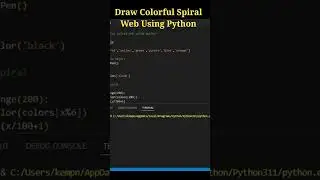 python code to draw colorful Spiral web.  