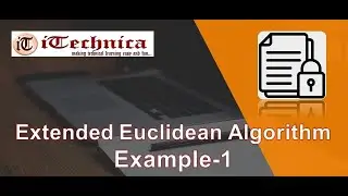 17. Extended Euclidean Algorithm | Example-1