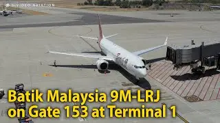 Batik Air Malaysia (9M-LRJ) at Gate 153 at Perth Airport.