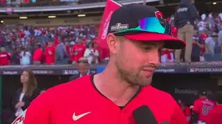 Lane Thomas Postgame Interview after Guardians Win Game 1 vs Tigers!