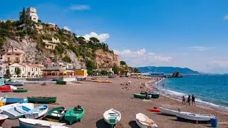 Drone spiaggia Vietri (SA) - Costiera Amalfitana -