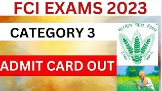 FCI CATEGORY 3 EXAM ADMIT CARD OUT, EXAM DATES CHECK THE LINK IN DESCRIPTION @thegoalachiever5079