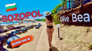Bulgarian🇧🇬 sea resorts SOZOPOL best beaches 🏝️ KAVATSITE 🏖️ BAMBOO, walking tour 4K