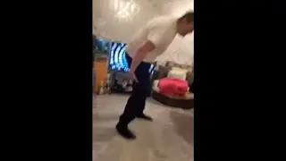 Guy Pretends To Hurt His Leg As A Part Of A Dance Routine