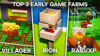 Top 3 Minecraft Early Game Farms 1.19 - Easy & Simple