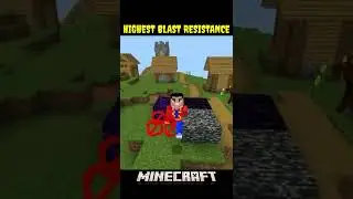 Which Breakable Block have Highest BLAST RESISTANCE in Minecraft😱 | #shorts