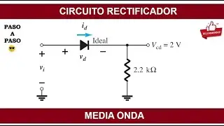 ✅Rectificador de Media Onda ✅ Gr&aacute;fica de Voltaje de Entrada, Voltaje y Corriente del Diodo