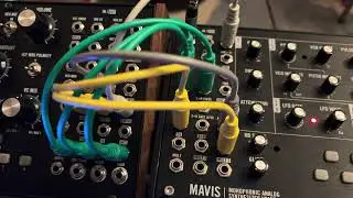 Patching voltage control to the Moog Mavis Wavefolder. Mother-32. 