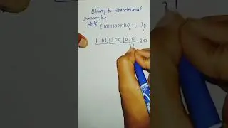 binary to hexadecimal #mca #binarynumber #computerscience#digitalelectronics#numberconversion#shorts