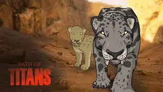 The Cat hunting Dinosaurs  | Smilodon gameplay | Path of titans