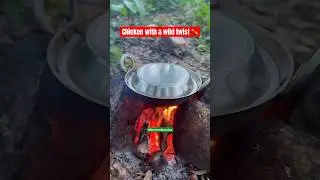 Chicken + Jungle = Epic Feast 🥘🌳#fyp #junglecooking #chickenrecipe #foodie #food #outdoorcooking