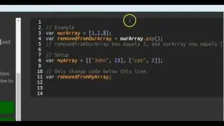 Manipulate Arrays With pop, freeCodeCamp Basic Javascript