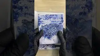 💙🖤✨ #asmr #journal #blue #black #flowers #blueflowers #satisfying #tinglebloomasmr #scrapbooking