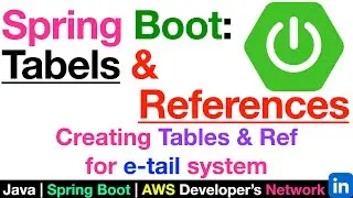 Spring Boot: e-tail System Tables & Reference creation