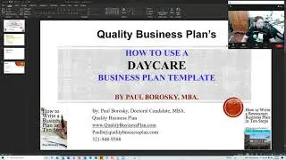 How to use a DAYCARE Business Plan Template by Paul Borosky, MBA.